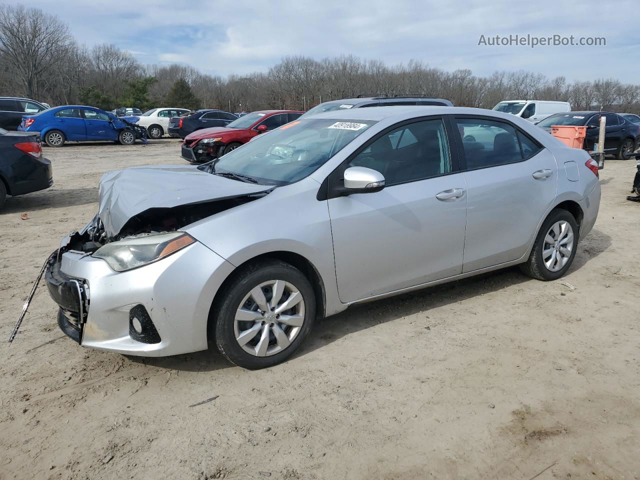 2015 Toyota Corolla L Silver vin: 5YFBURHEXFP189532