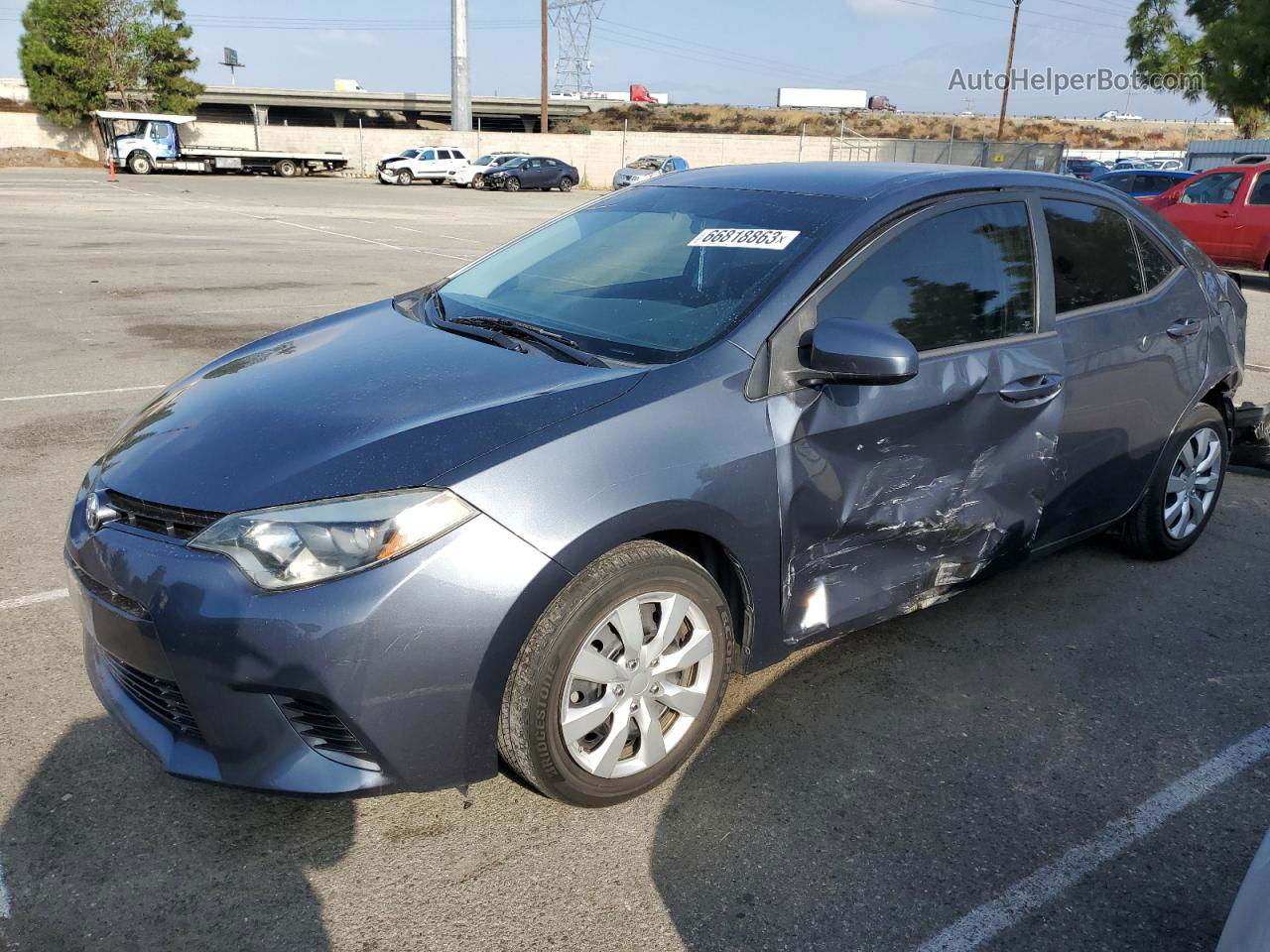 2015 Toyota Corolla L Угольный vin: 5YFBURHEXFP194522