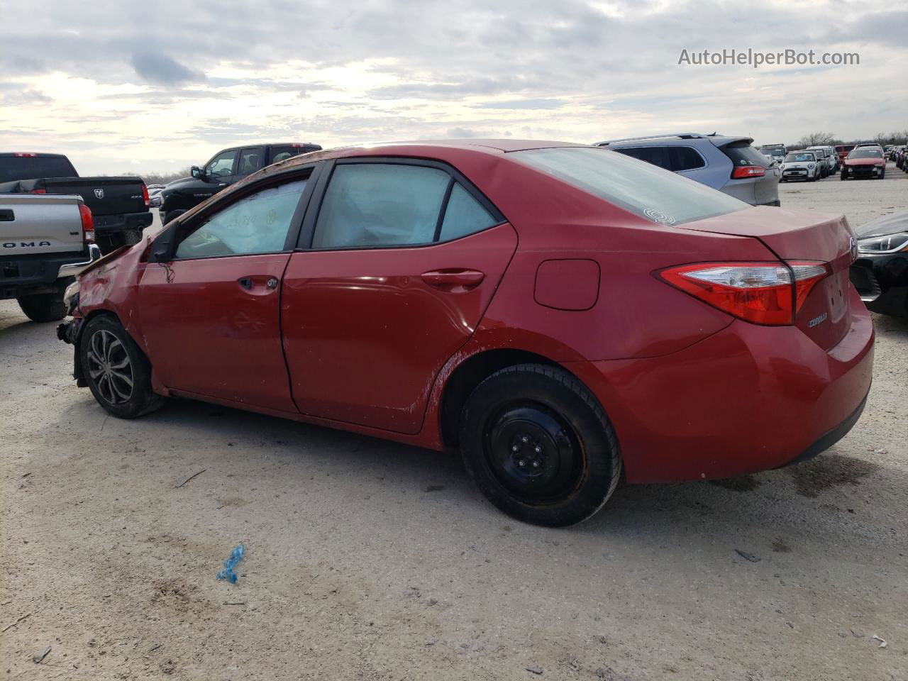 2015 Toyota Corolla L Red vin: 5YFBURHEXFP231780