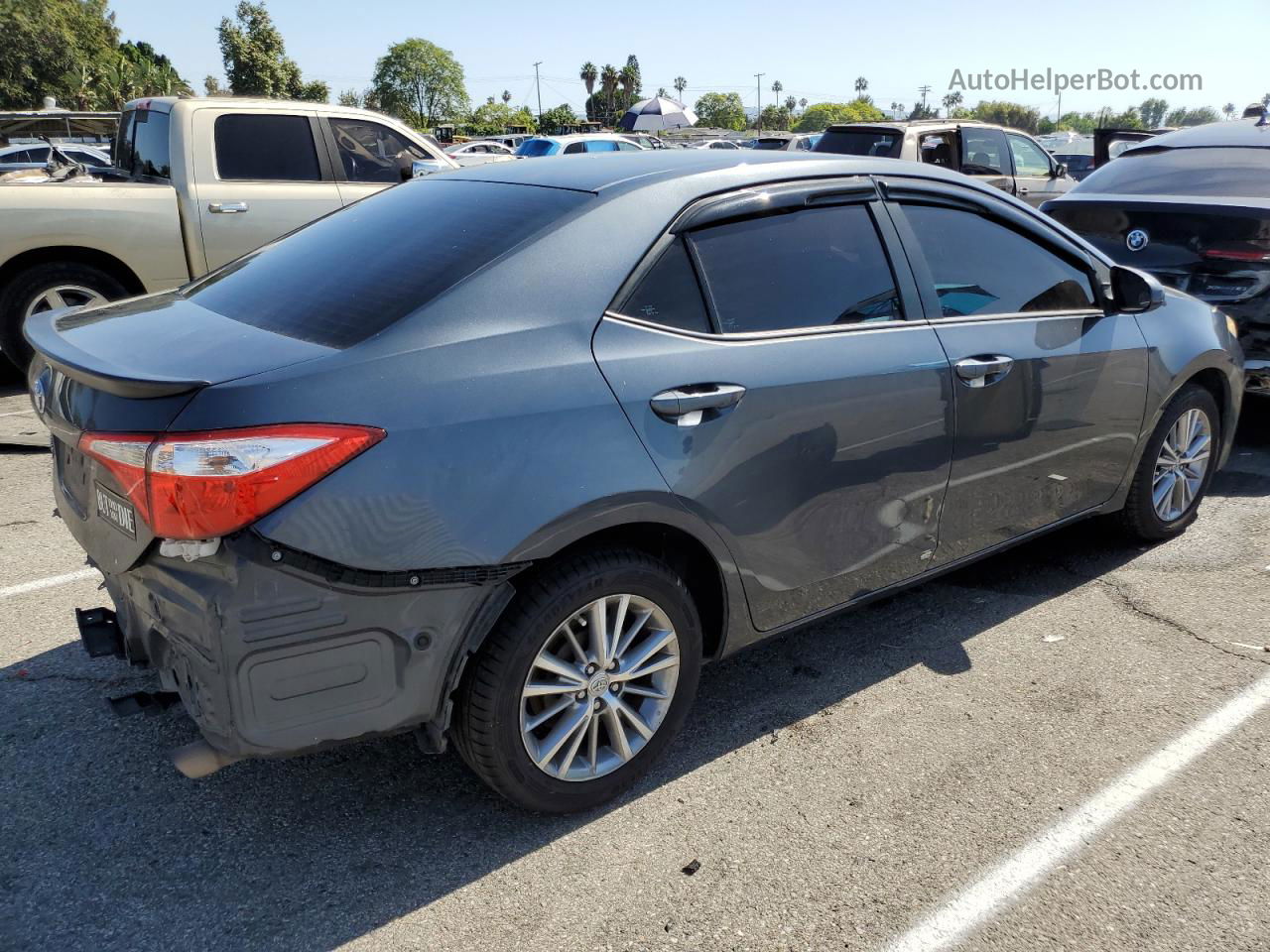 2015 Toyota Corolla L Gray vin: 5YFBURHEXFP236851