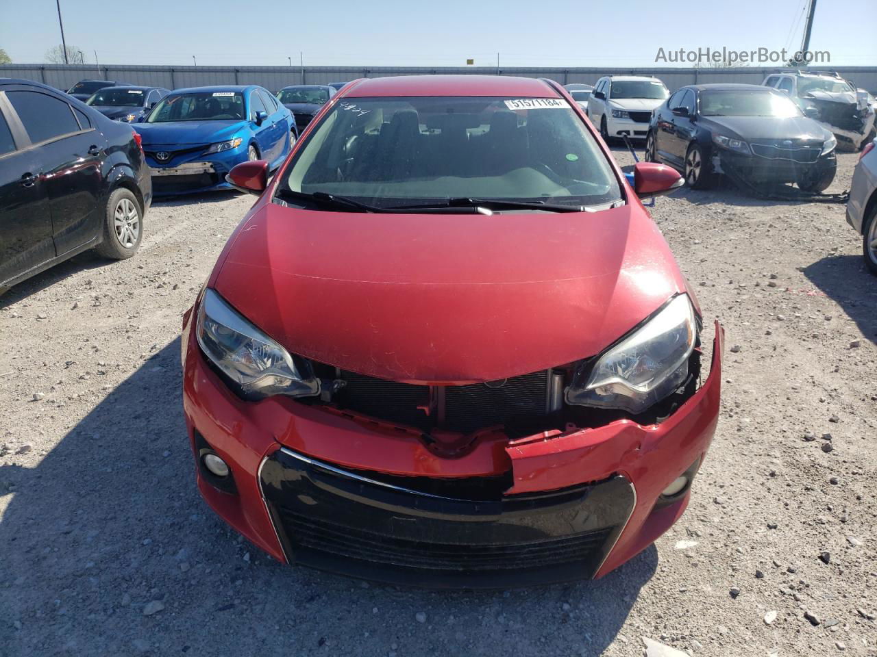 2015 Toyota Corolla L Red vin: 5YFBURHEXFP248451