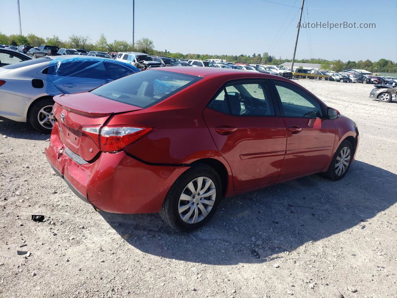 2015 Toyota Corolla L Red vin: 5YFBURHEXFP248451