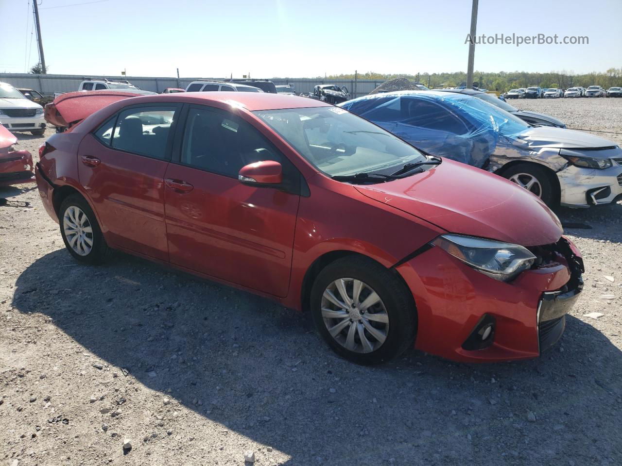 2015 Toyota Corolla L Red vin: 5YFBURHEXFP248451