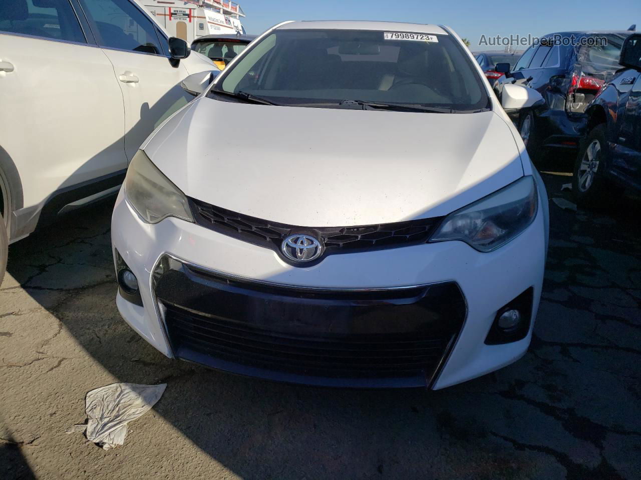 2015 Toyota Corolla L White vin: 5YFBURHEXFP250099