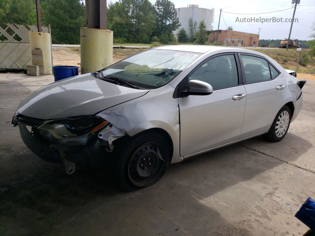 2015 Toyota Corolla L Silver vin: 5YFBURHEXFP263726