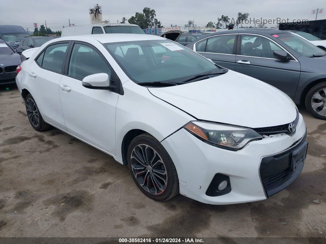 2015 Toyota Corolla S Plus White vin: 5YFBURHEXFP300614