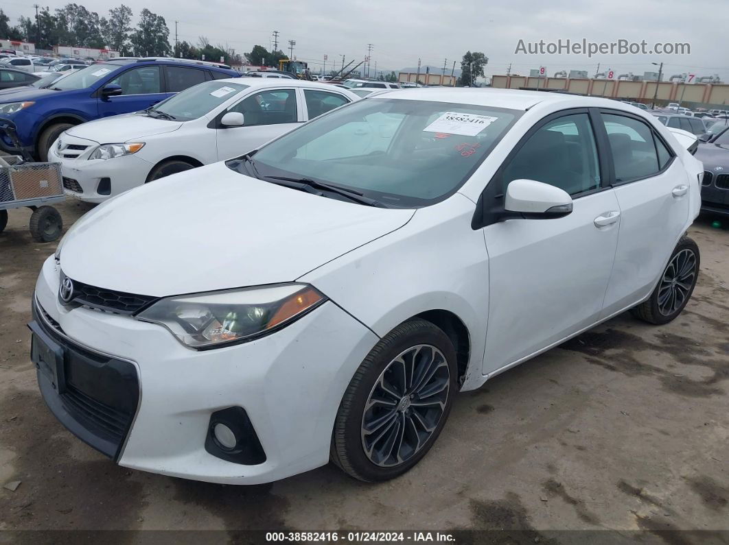 2015 Toyota Corolla S Plus White vin: 5YFBURHEXFP300614