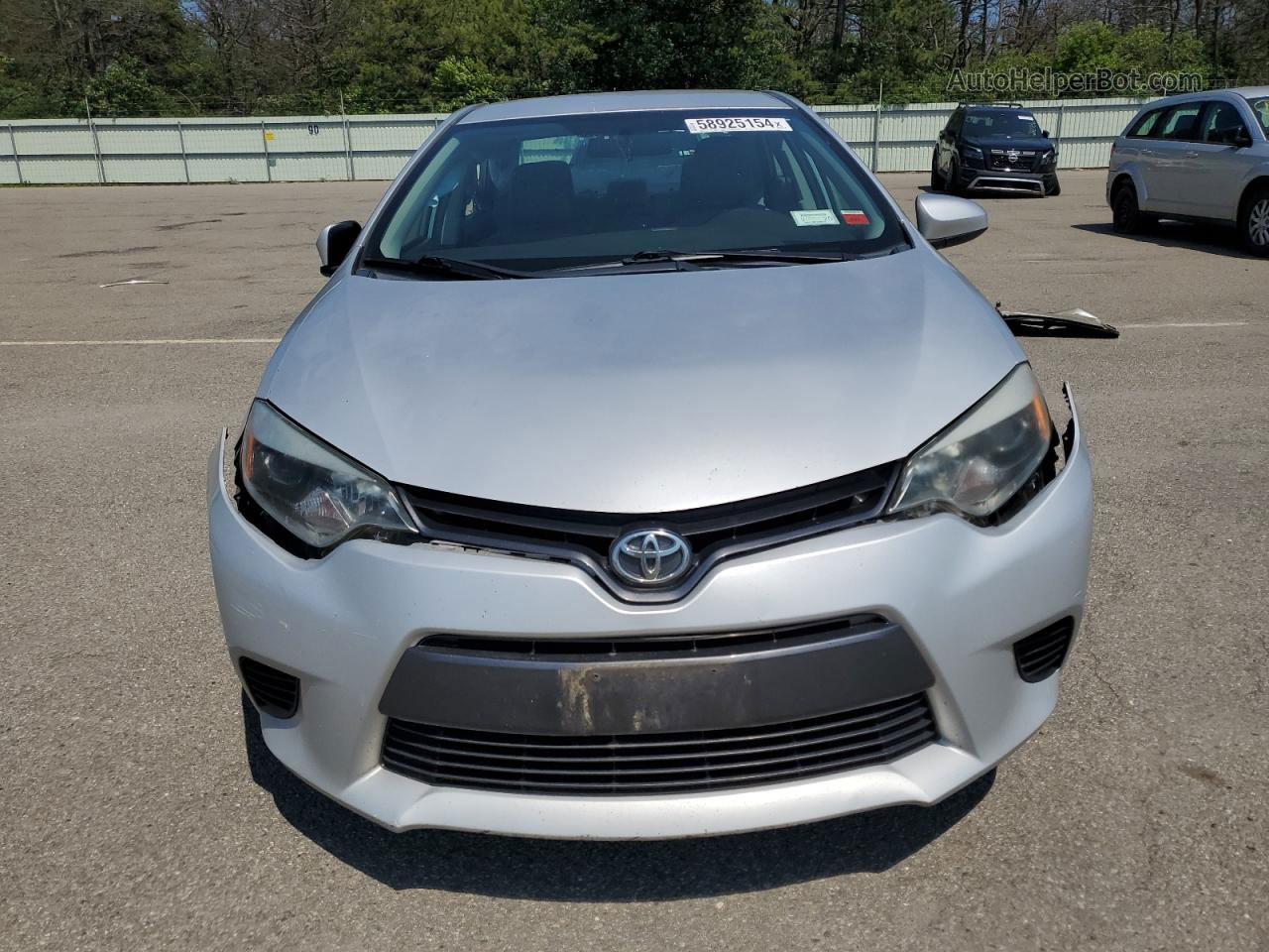 2015 Toyota Corolla L Silver vin: 5YFBURHEXFP305280