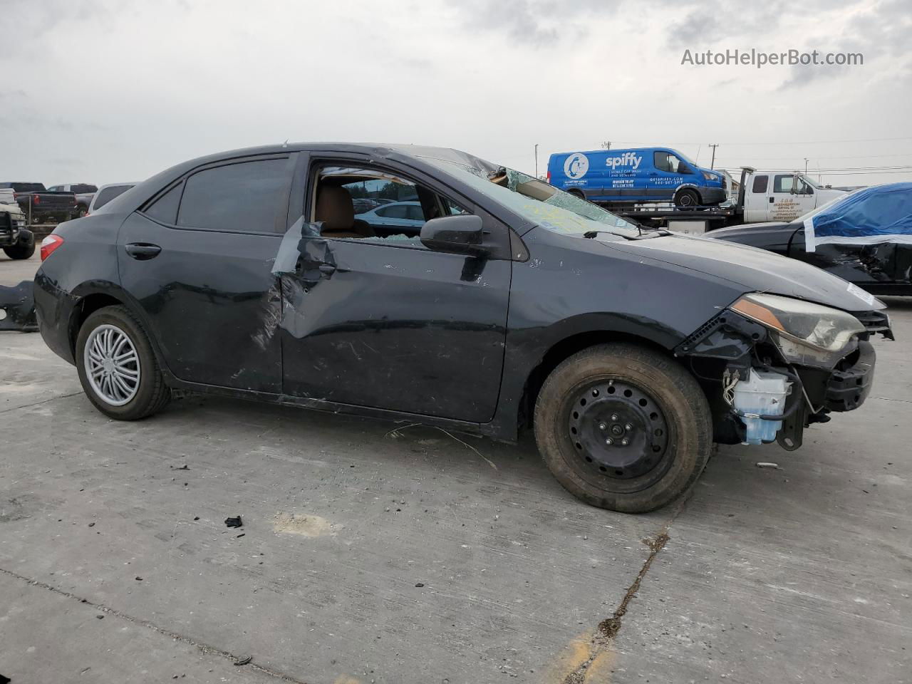 2015 Toyota Corolla L Black vin: 5YFBURHEXFP324993