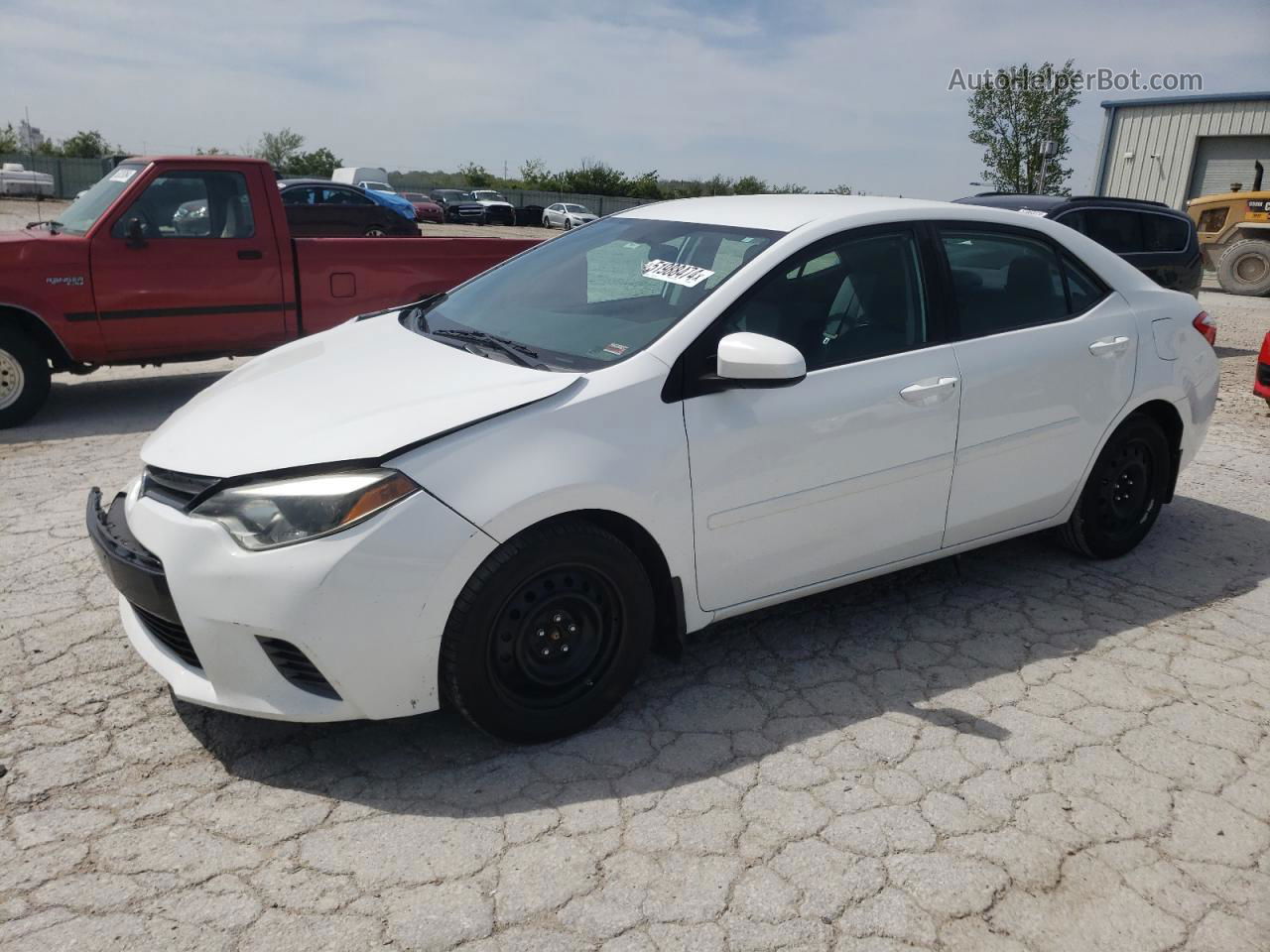 2015 Toyota Corolla L White vin: 5YFBURHEXFP346718