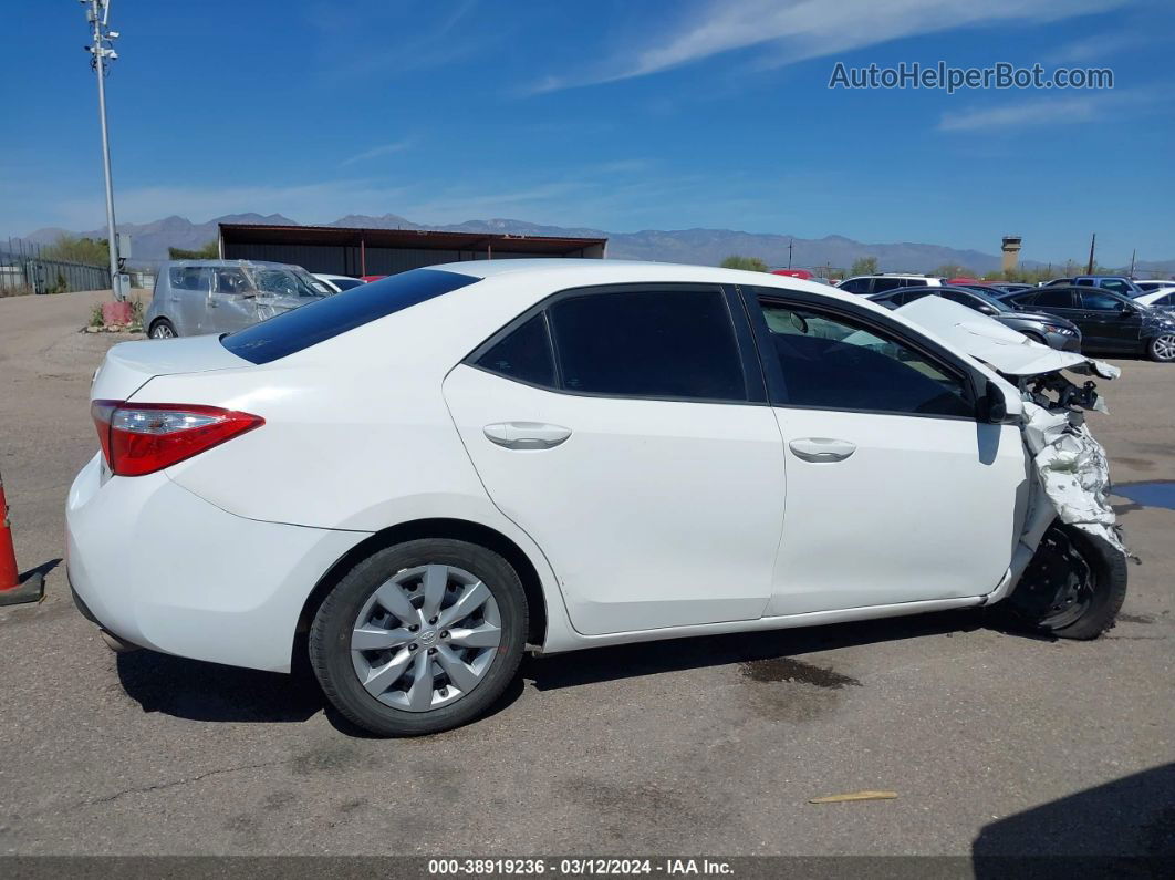 2015 Toyota Corolla Le Белый vin: 5YFBURHEXFP360201