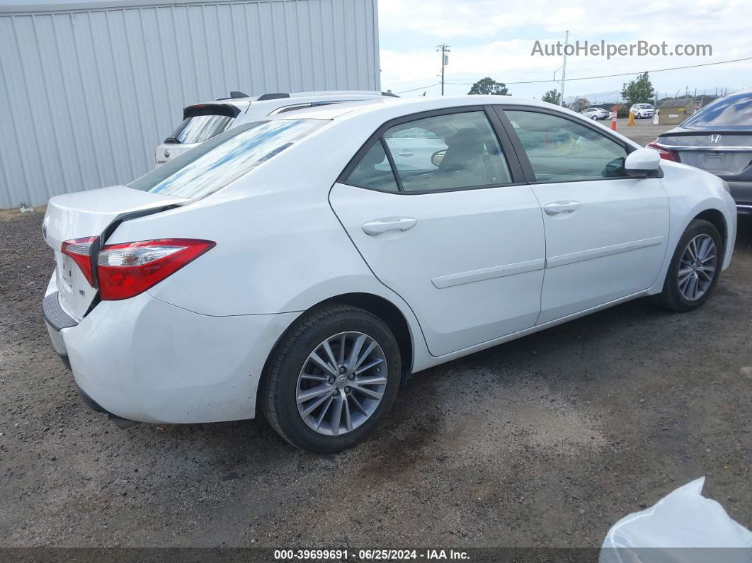 2015 Toyota Corolla Le Plus White vin: 5YFBURHEXFP362322