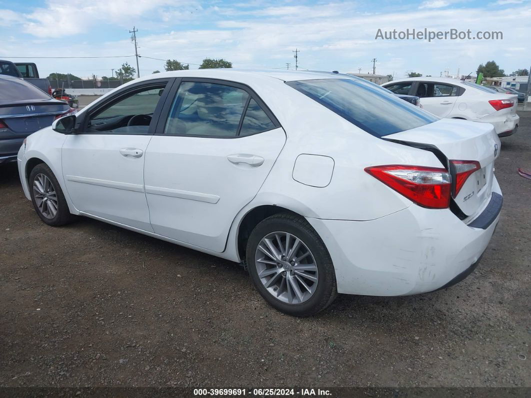 2015 Toyota Corolla Le Plus White vin: 5YFBURHEXFP362322