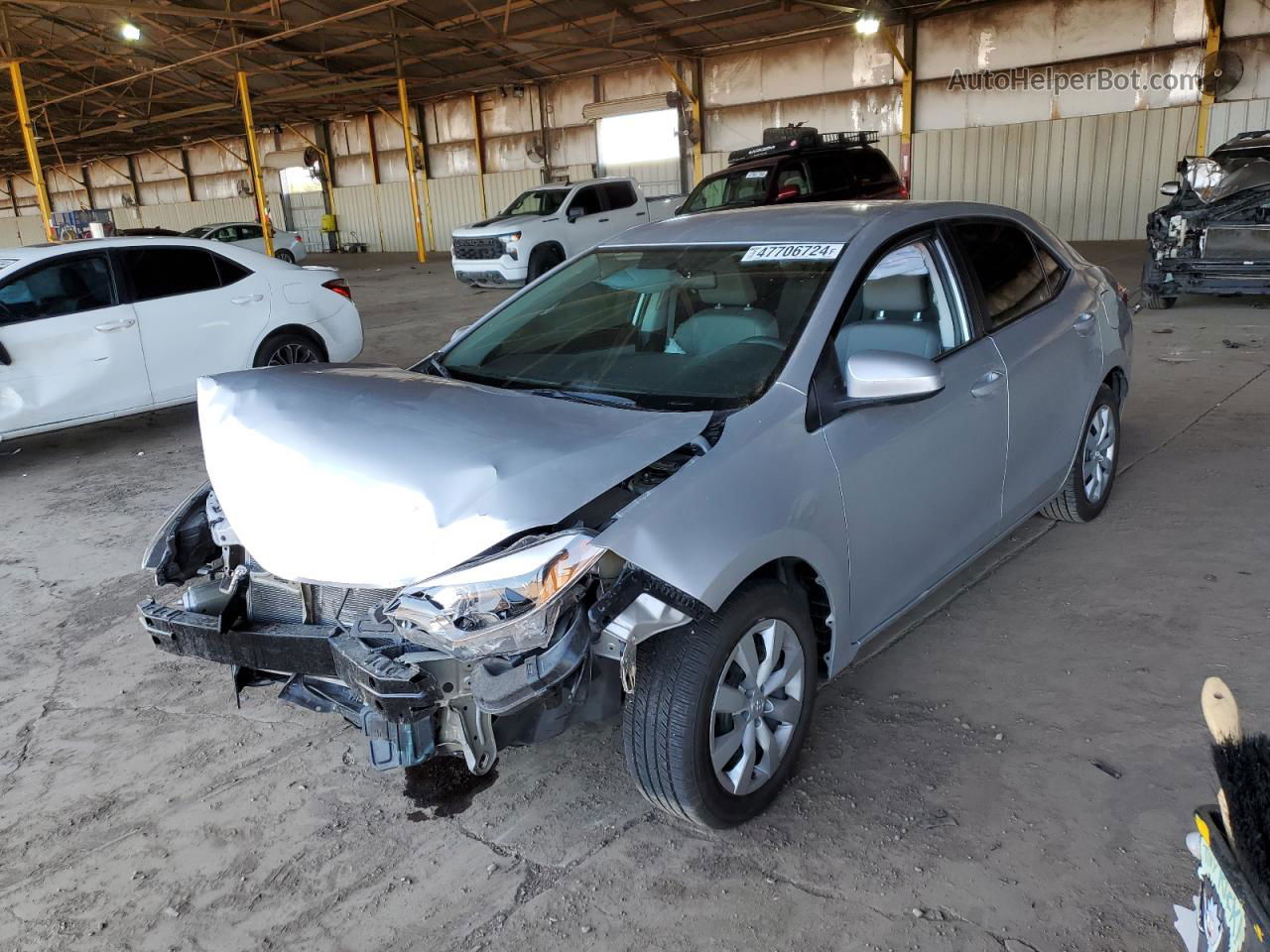 2015 Toyota Corolla L Silver vin: 5YFBURHEXFP362823