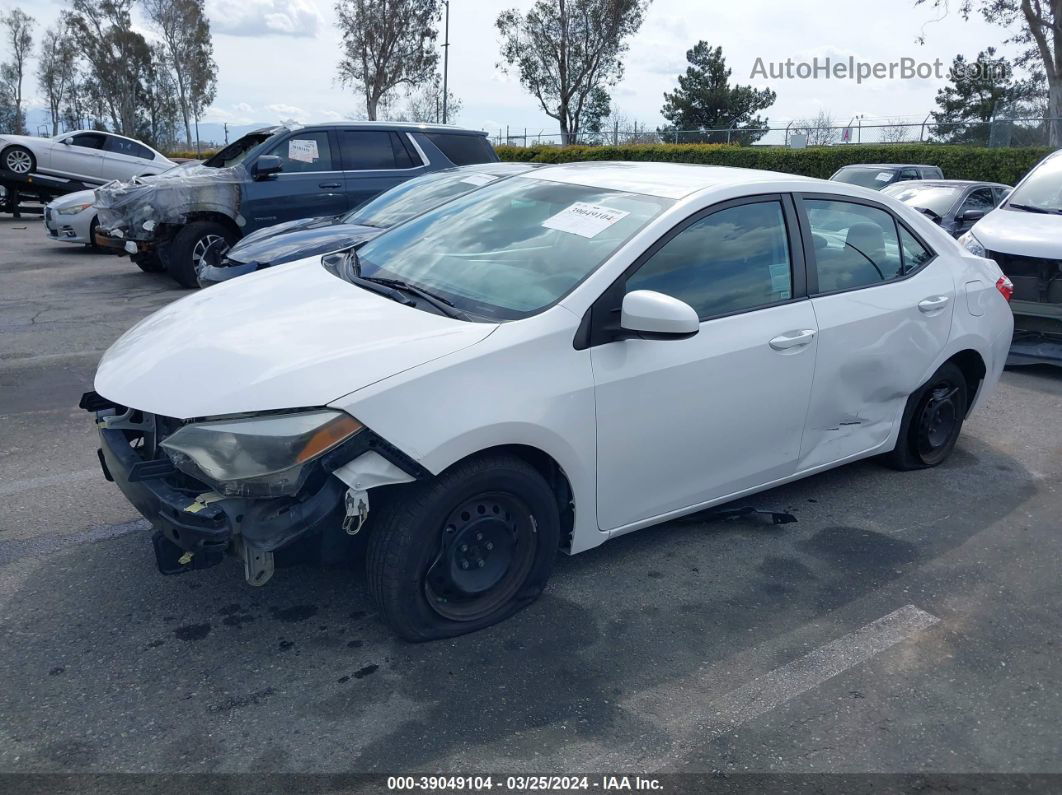 2016 Toyota Corolla L White vin: 5YFBURHEXGP392440