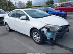 2016 Toyota Corolla L White vin: 5YFBURHEXGP392440