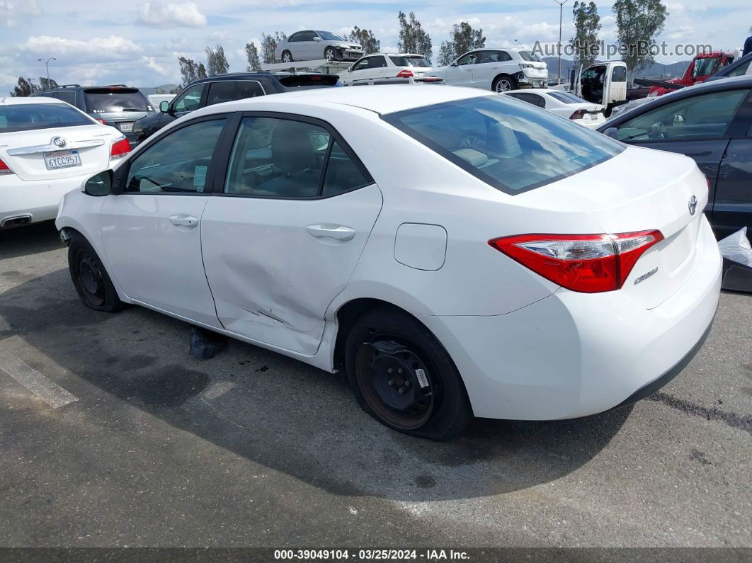 2016 Toyota Corolla L White vin: 5YFBURHEXGP392440