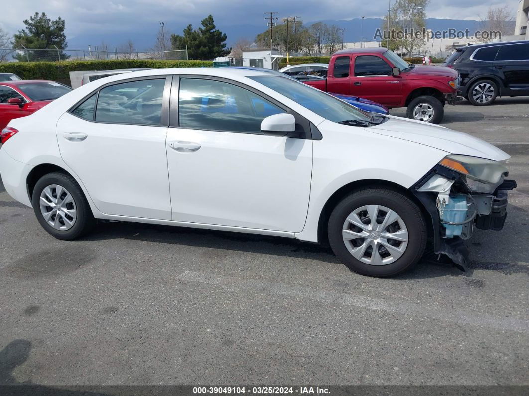 2016 Toyota Corolla L White vin: 5YFBURHEXGP392440