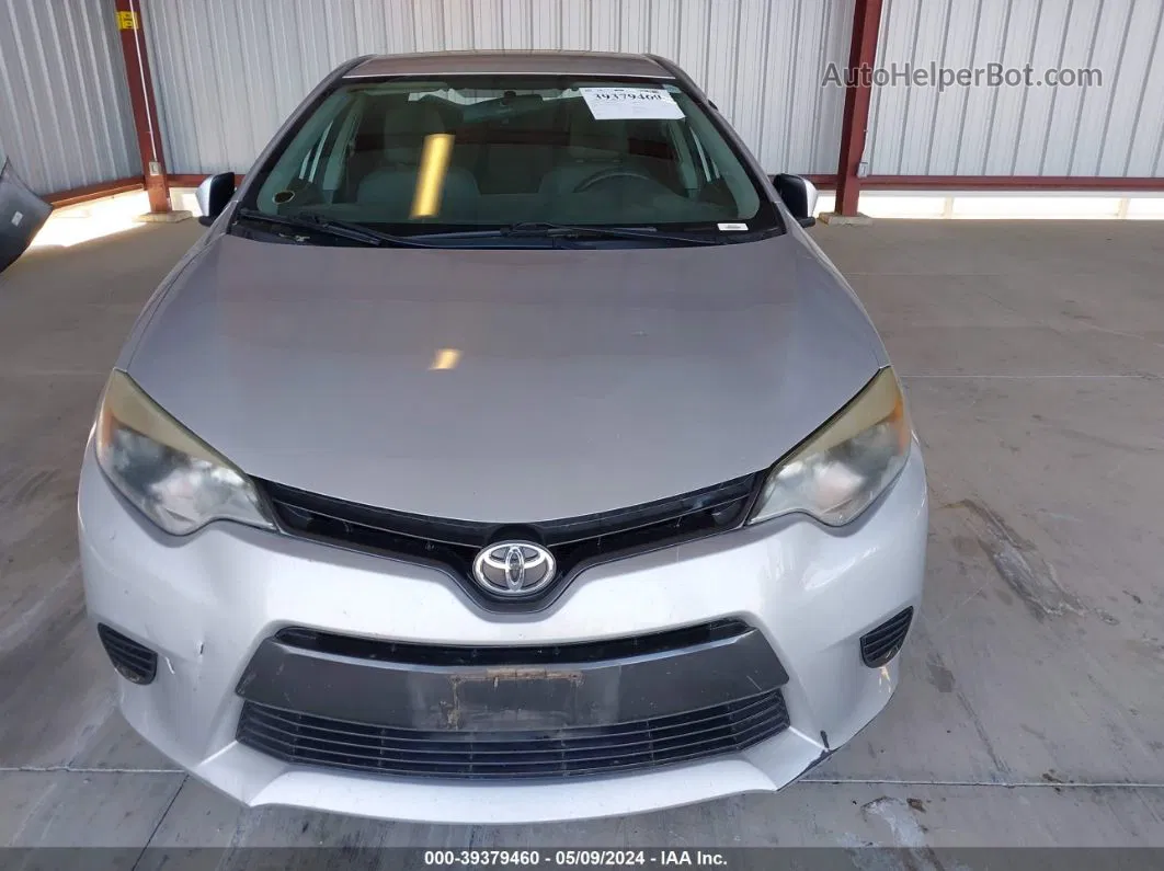 2016 Toyota Corolla Le Silver vin: 5YFBURHEXGP403260