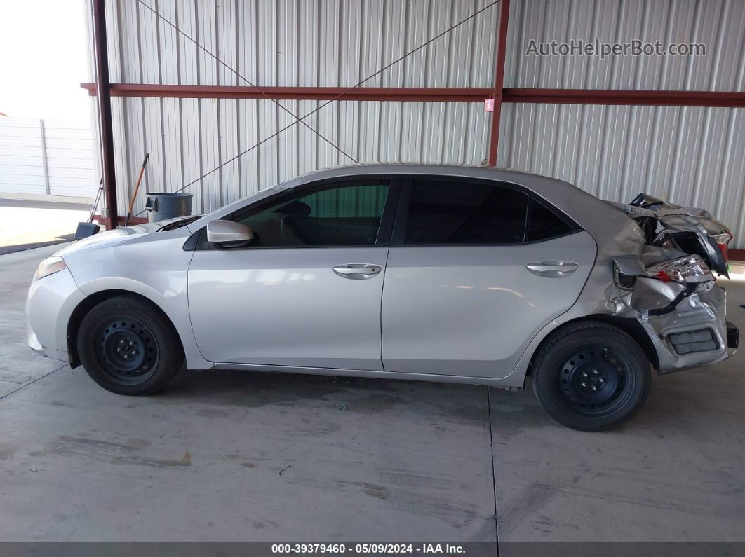 2016 Toyota Corolla Le Silver vin: 5YFBURHEXGP403260