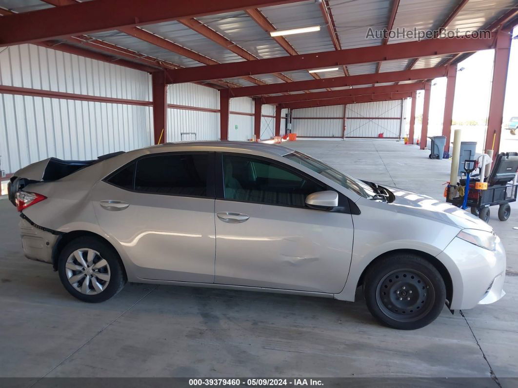 2016 Toyota Corolla Le Silver vin: 5YFBURHEXGP403260