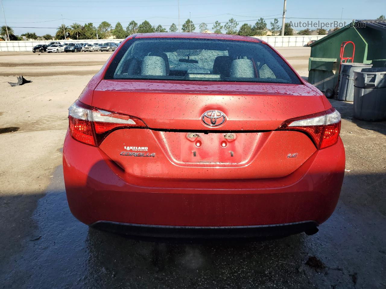 2016 Toyota Corolla L Red vin: 5YFBURHEXGP416624