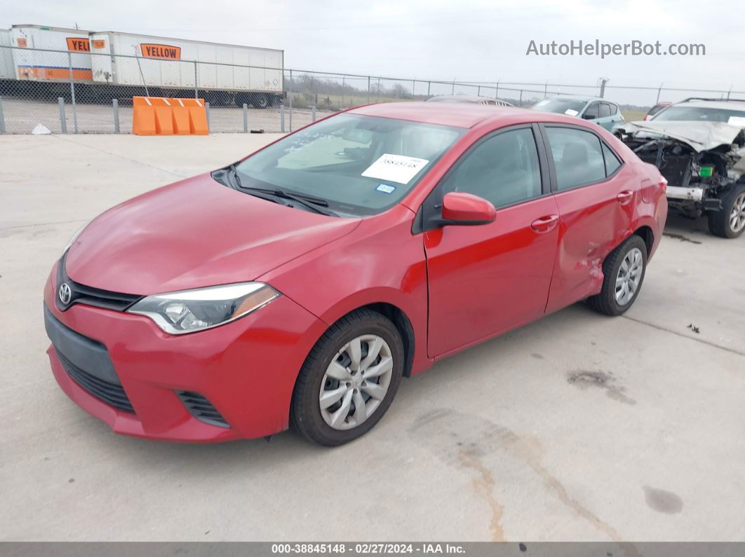 2016 Toyota Corolla Le Red vin: 5YFBURHEXGP425257