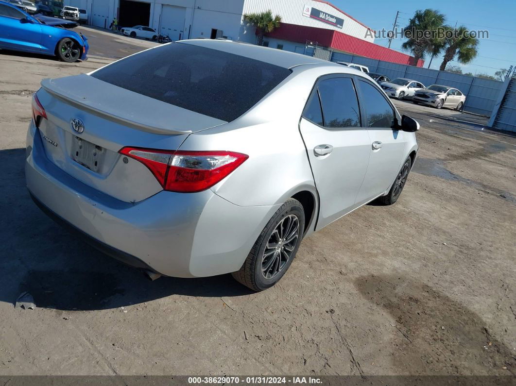 2016 Toyota Corolla L/le/le Plus/le Premium/s/s Plus/s Premium/s W/special Edition Pkg Silver vin: 5YFBURHEXGP449896