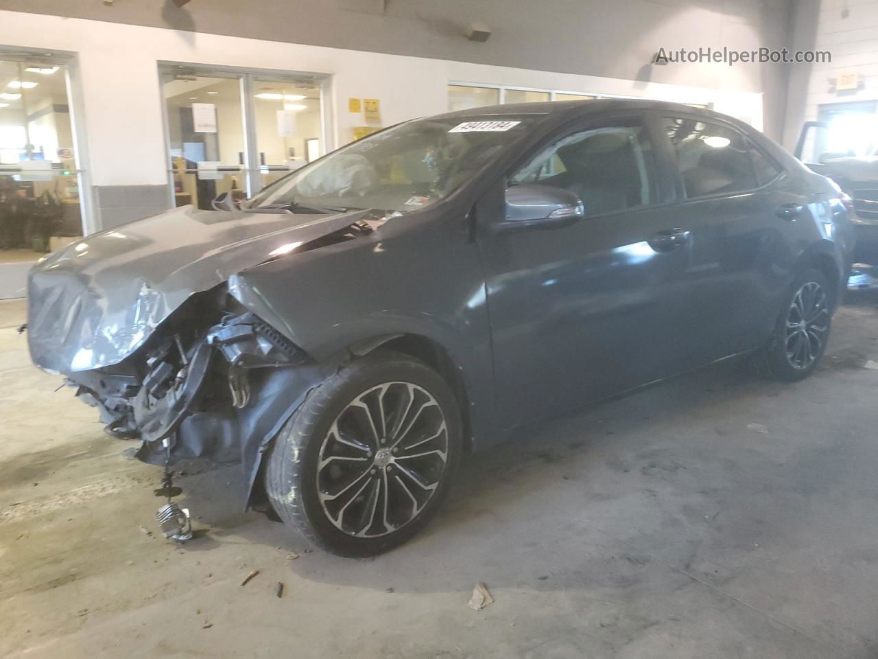 2016 Toyota Corolla L Blue vin: 5YFBURHEXGP451700