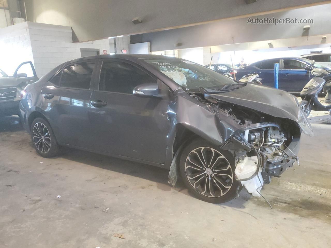 2016 Toyota Corolla L Blue vin: 5YFBURHEXGP451700