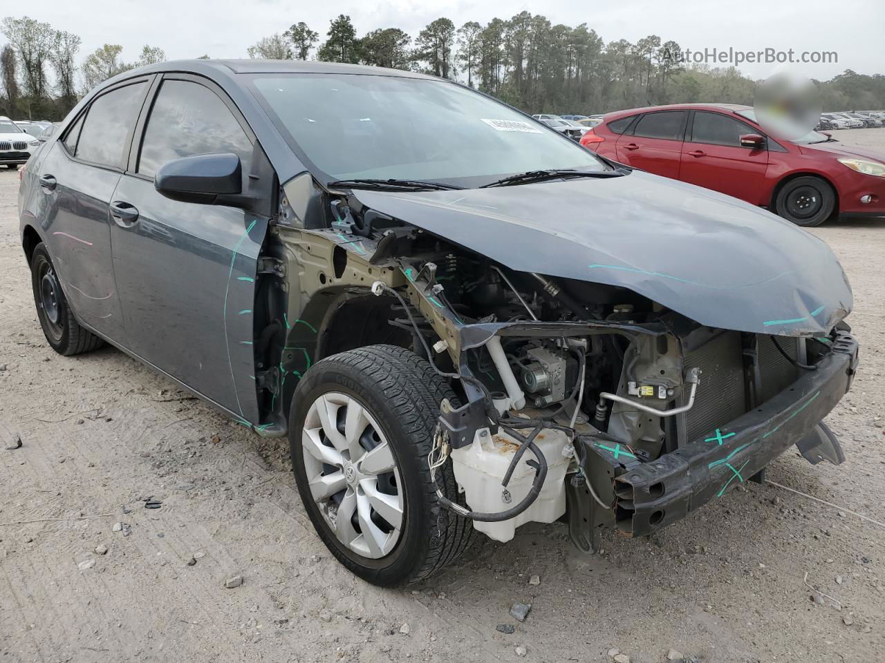 2016 Toyota Corolla L Угольный vin: 5YFBURHEXGP463295