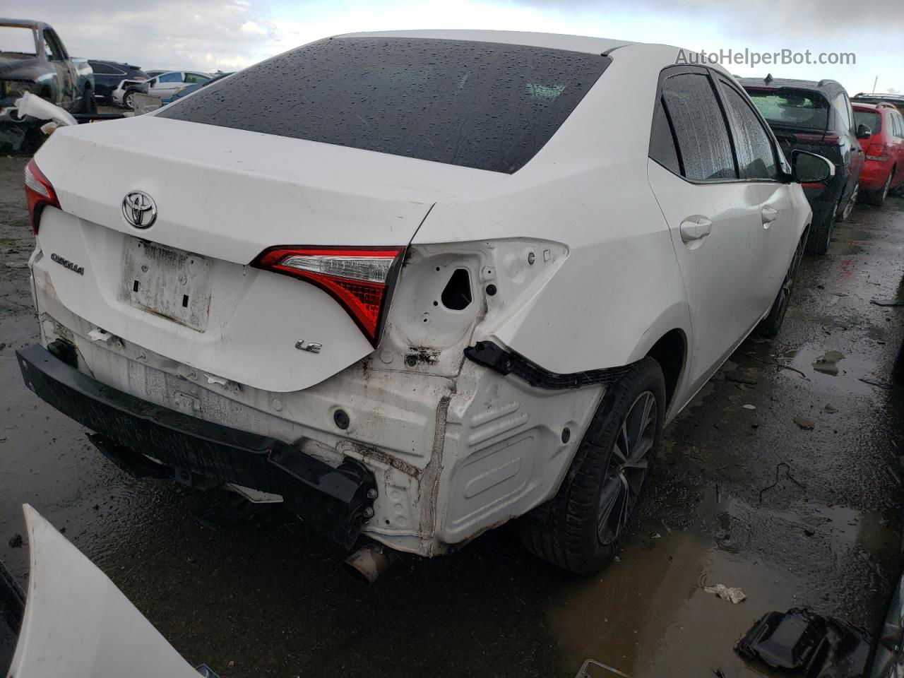 2016 Toyota Corolla L White vin: 5YFBURHEXGP474653