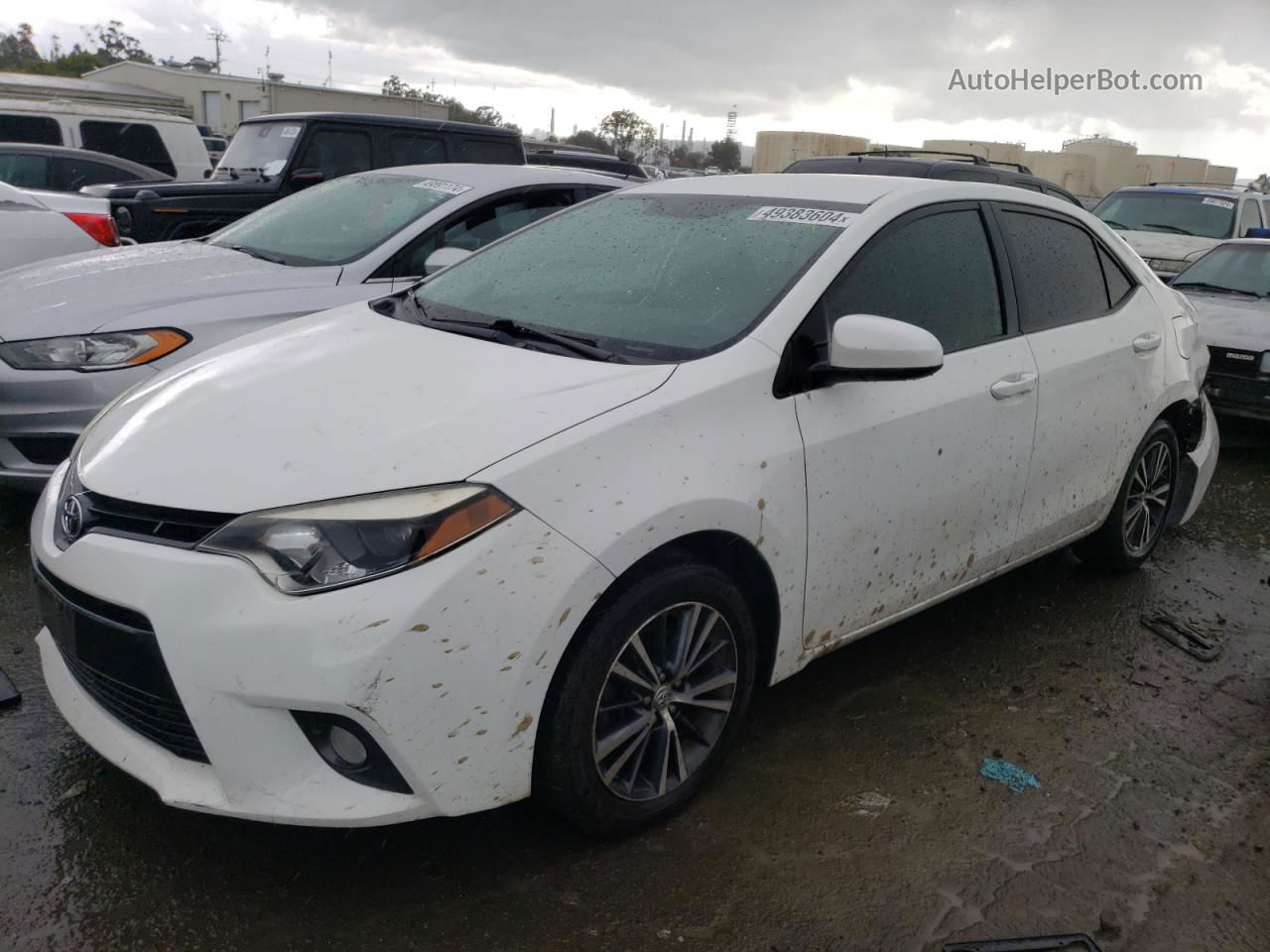 2016 Toyota Corolla L White vin: 5YFBURHEXGP474653