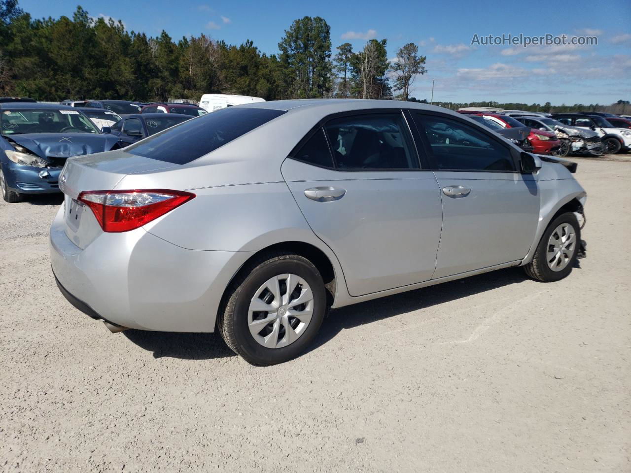 2016 Toyota Corolla L Silver vin: 5YFBURHEXGP509286