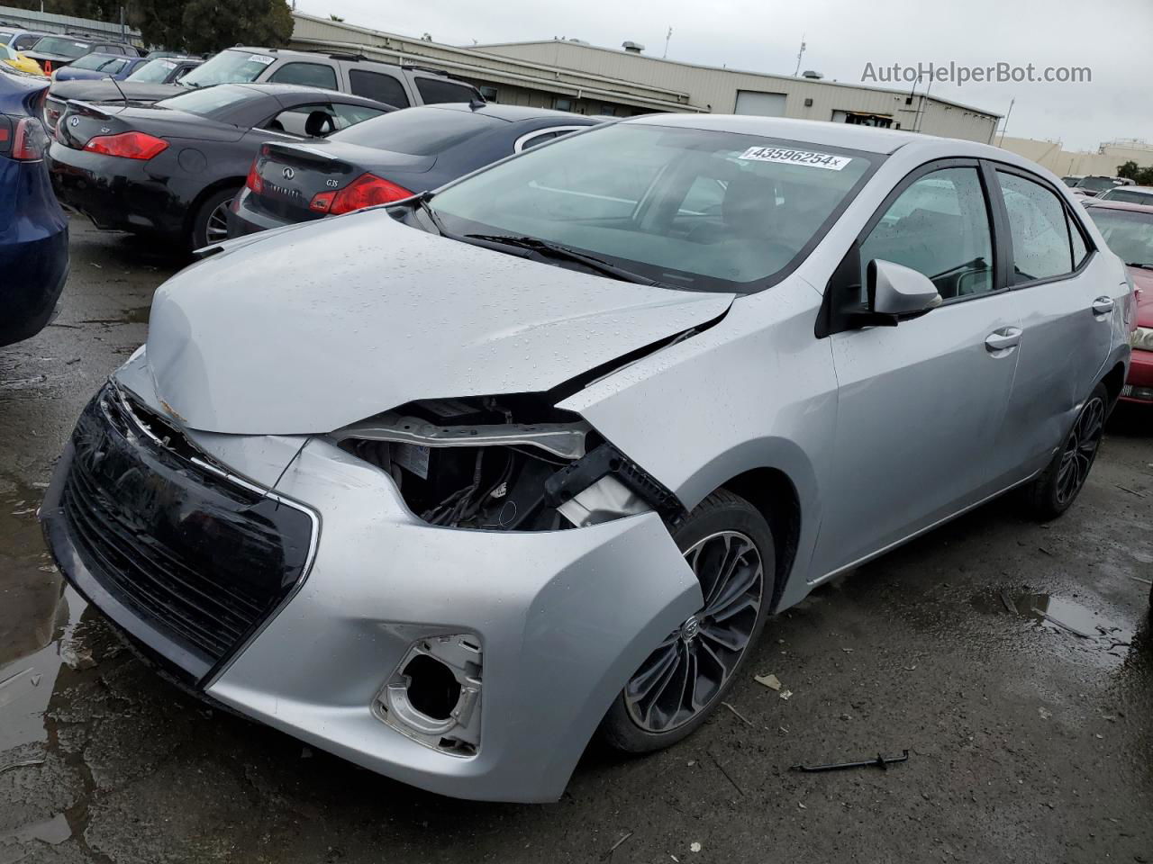 2016 Toyota Corolla L Gray vin: 5YFBURHEXGP551604