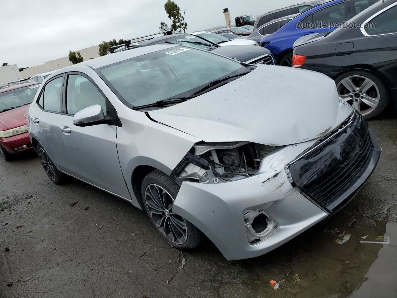 2016 Toyota Corolla L Gray vin: 5YFBURHEXGP551604