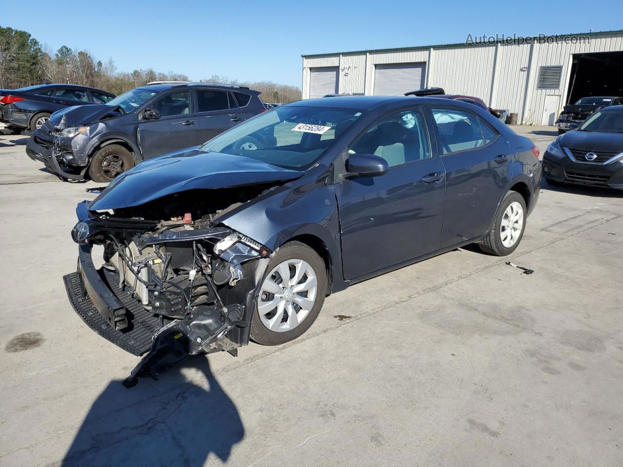 2017 Toyota Corolla L Gray vin: 5YFBURHEXHP657987