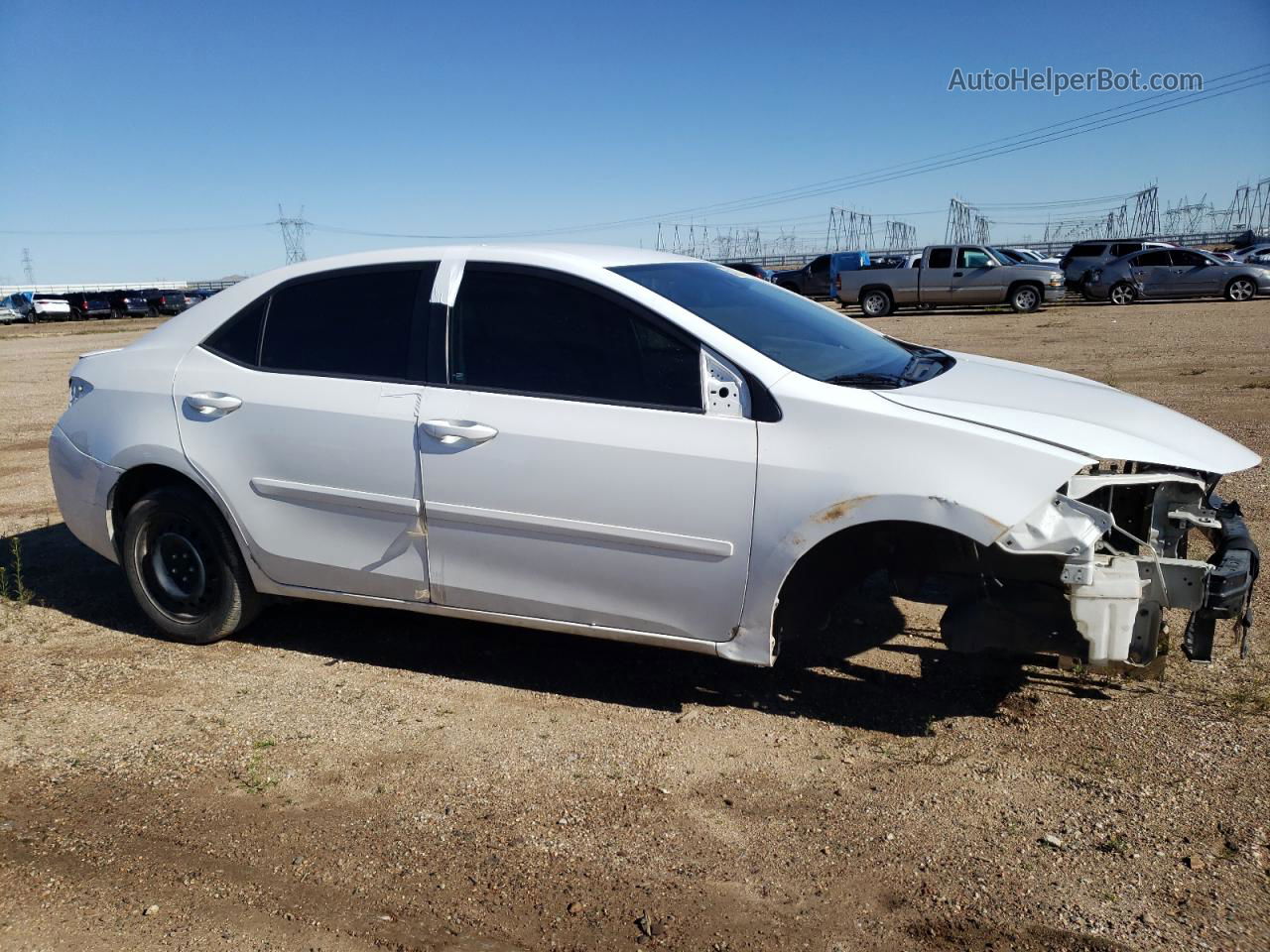 2017 Toyota Corolla L White vin: 5YFBURHEXHP660839