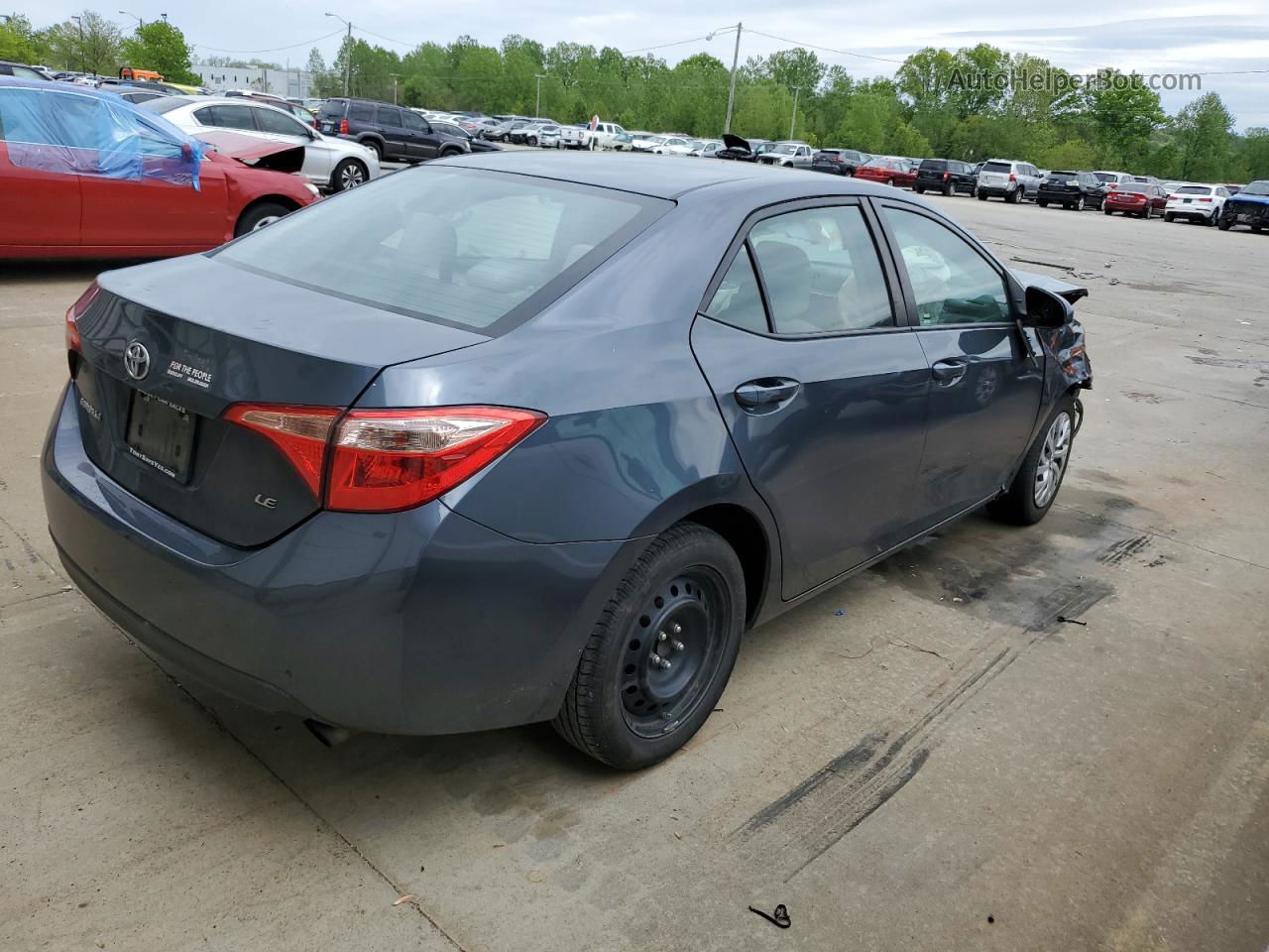 2017 Toyota Corolla L Gray vin: 5YFBURHEXHP690651