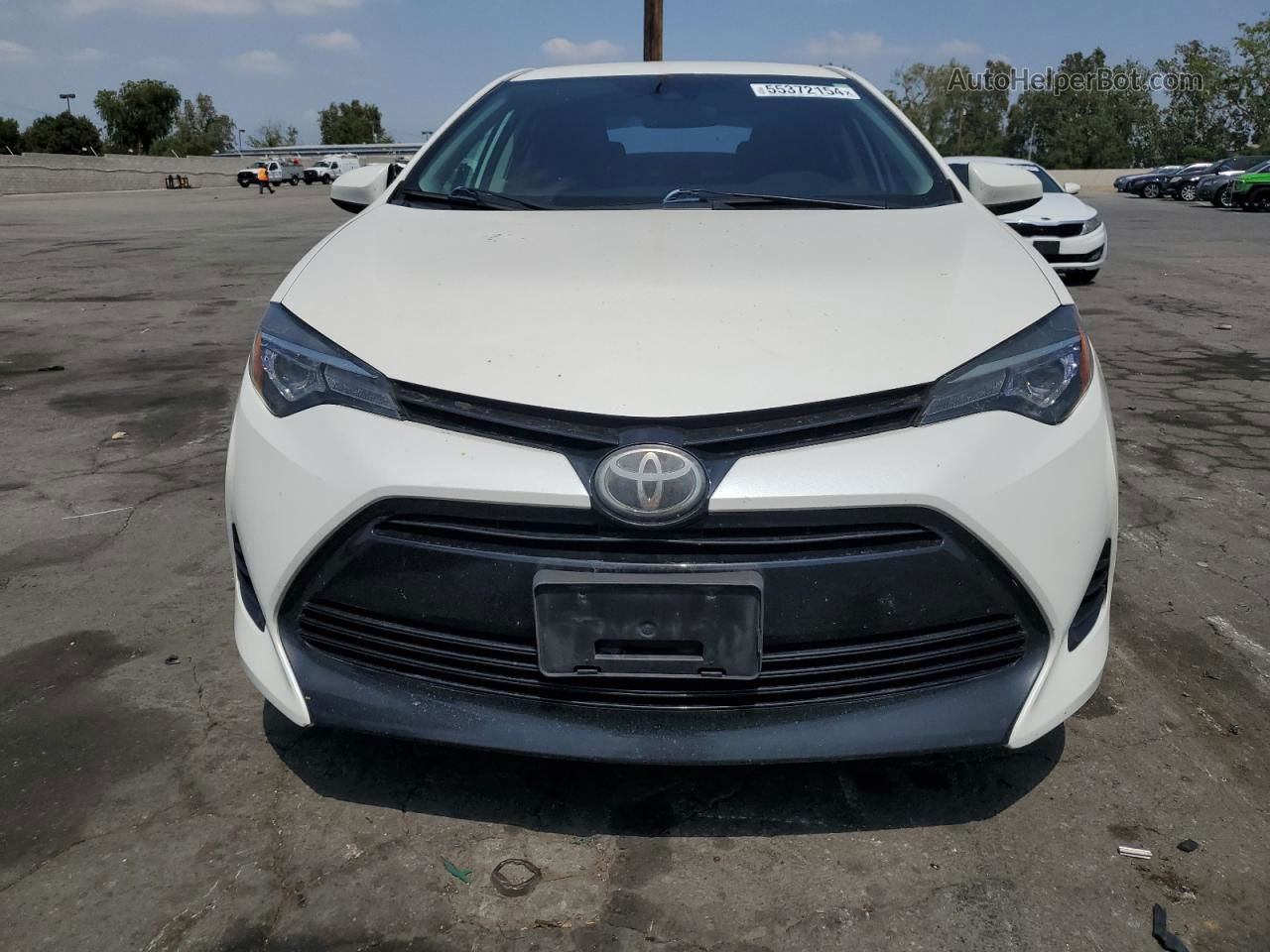 2017 Toyota Corolla L White vin: 5YFBURHEXHP692478