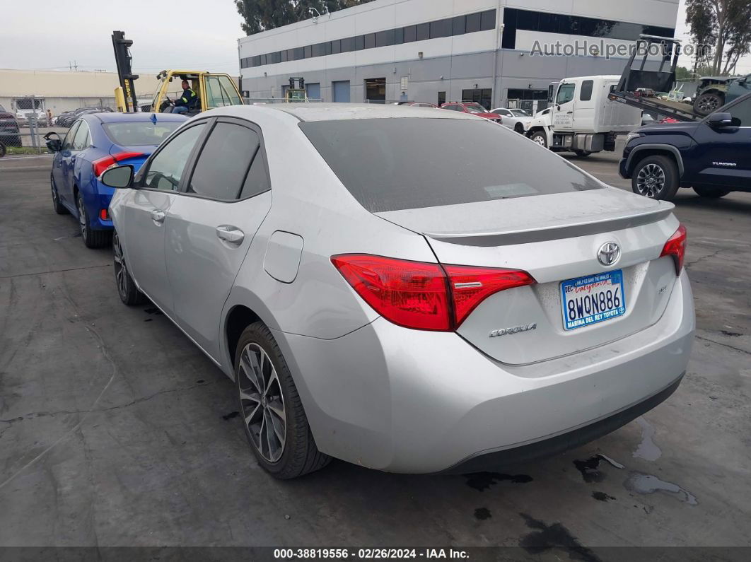 2019 Toyota Corolla Se Silver vin: 5YFBURHEXKP865181