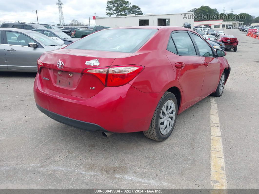 2019 Toyota Corolla Le Красный vin: 5YFBURHEXKP898939