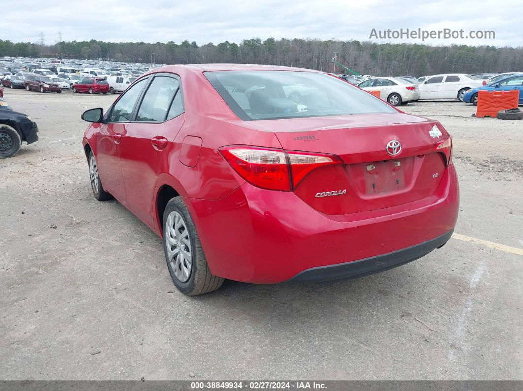 2019 Toyota Corolla Le Красный vin: 5YFBURHEXKP898939