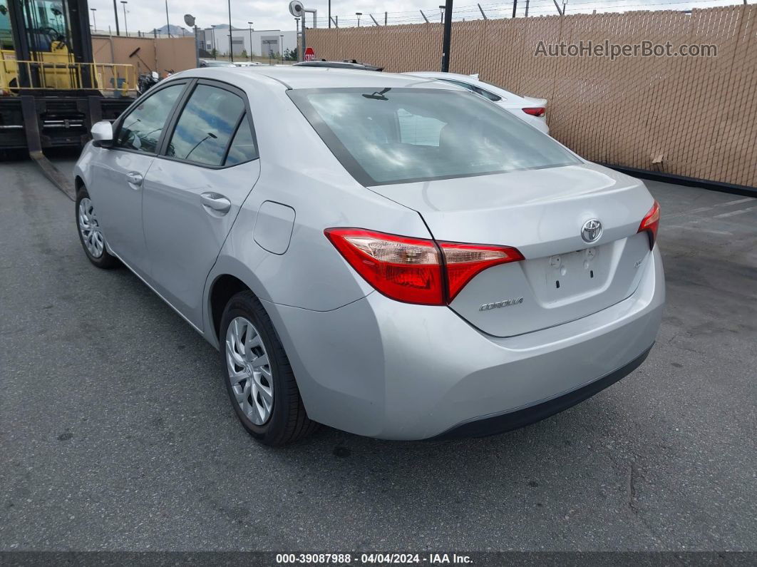 2019 Toyota Corolla Le Silver vin: 5YFBURHEXKP901130