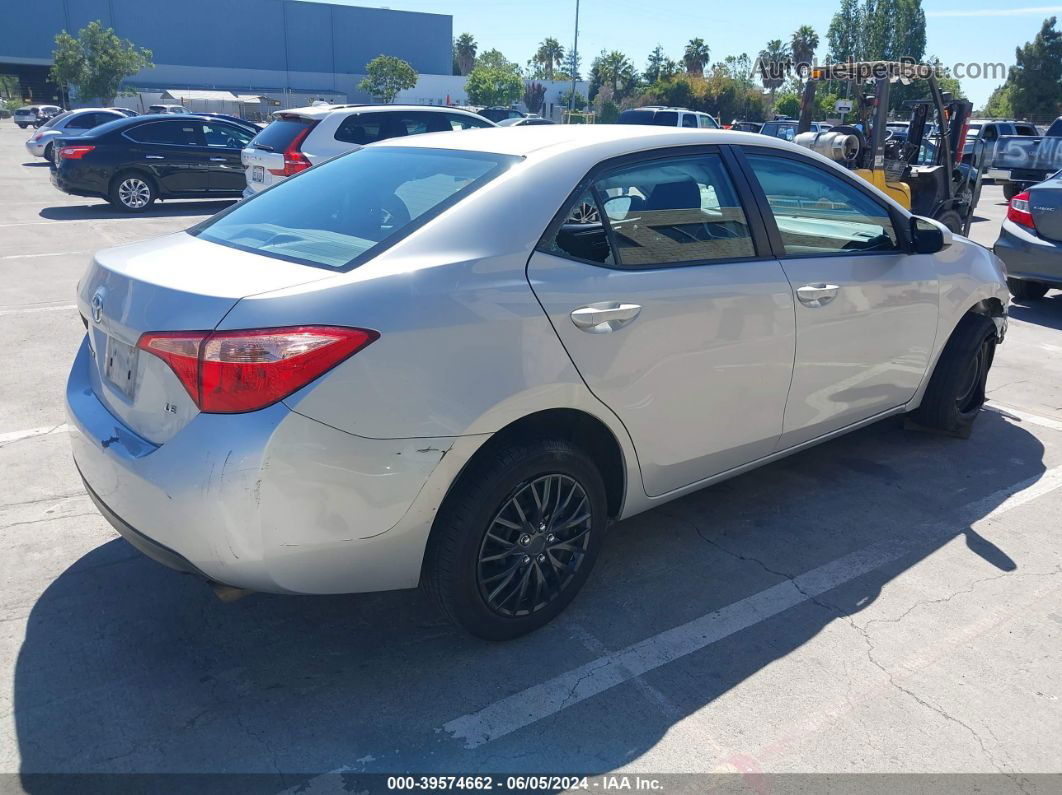 2019 Toyota Corolla Xle Silver vin: 5YFBURHEXKP904657