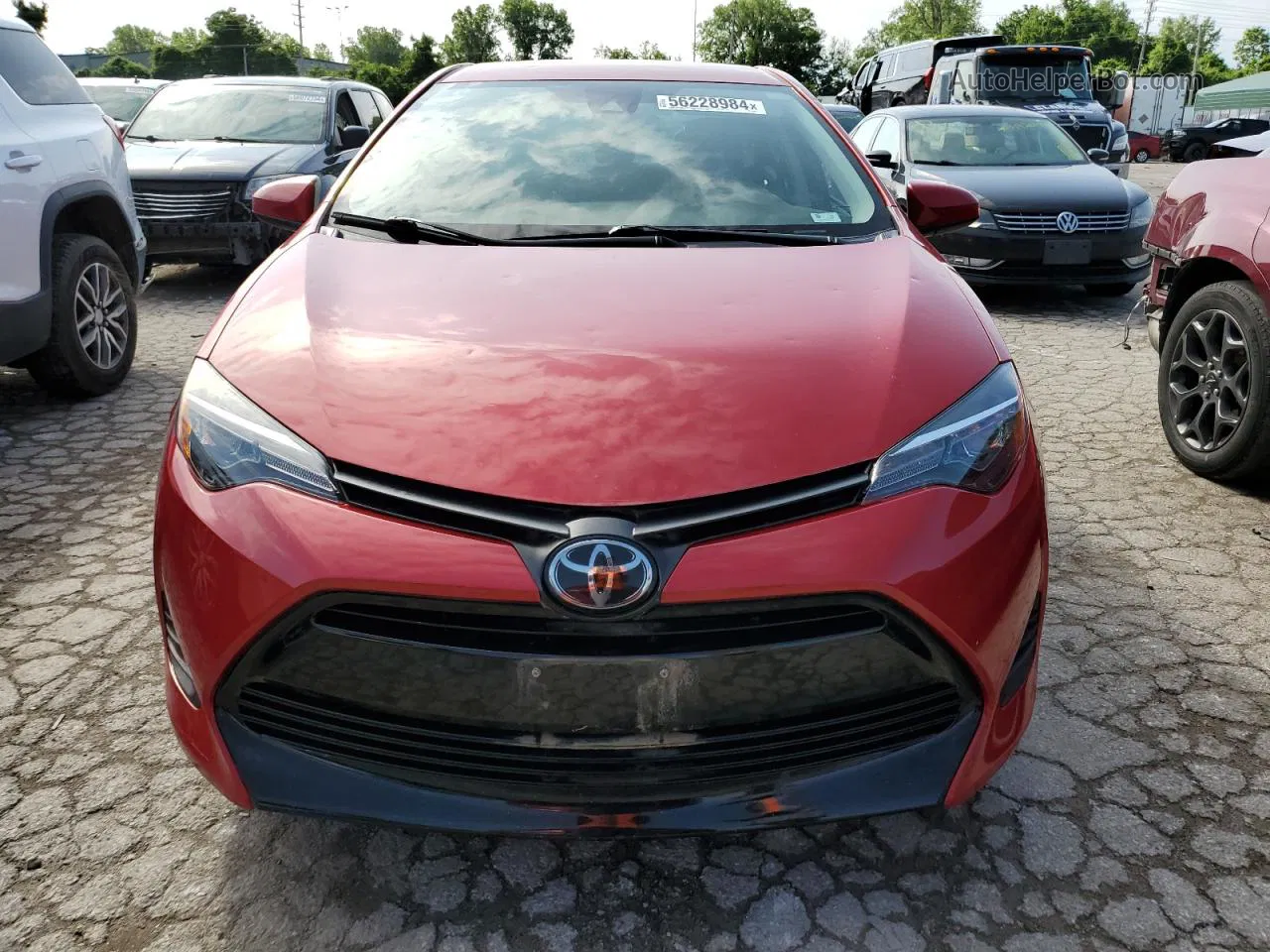 2019 Toyota Corolla L Red vin: 5YFBURHEXKP910796