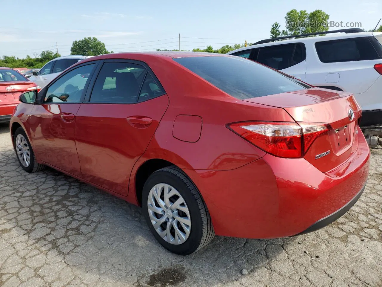 2019 Toyota Corolla L Red vin: 5YFBURHEXKP910796