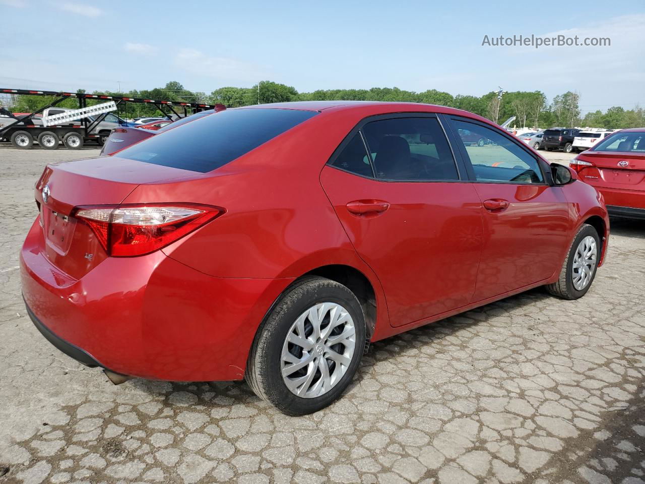 2019 Toyota Corolla L Red vin: 5YFBURHEXKP910796