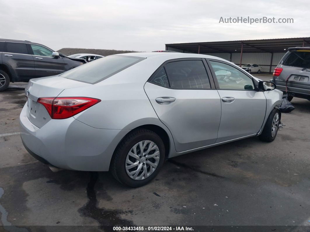 2019 Toyota Corolla Le Silver vin: 5YFBURHEXKP919966