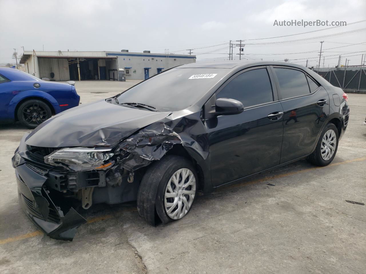 2019 Toyota Corolla L Черный vin: 5YFBURHEXKP924438